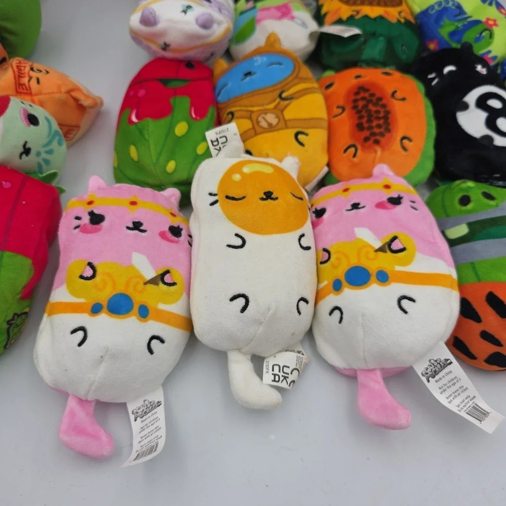 Cats vs Pickles AND Kittens vs Gherkins Lot Of 48 Plush Bean Toys